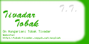 tivadar tobak business card